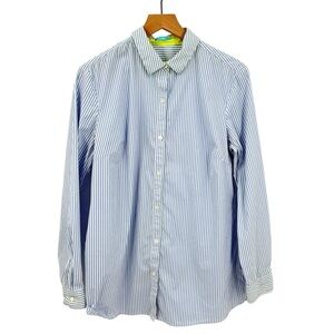 J. McLaughlin Long Sleeve Button Down Dress Shirt Striped Large